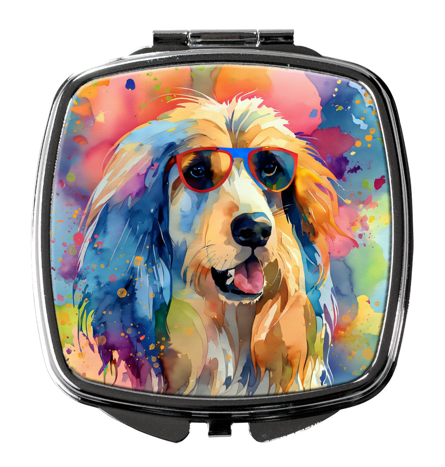 Afghan Hound Hippie Dawg Compact Mirror Image 1