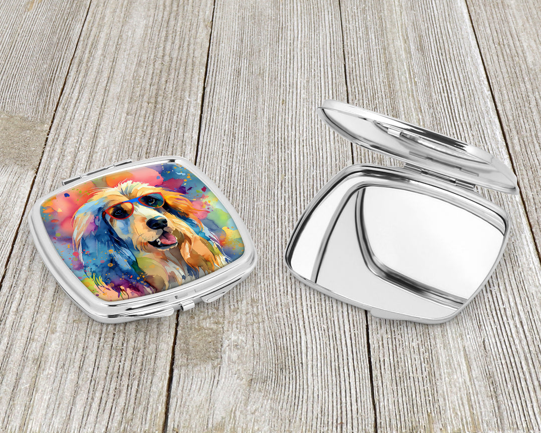 Afghan Hound Hippie Dawg Compact Mirror Image 3