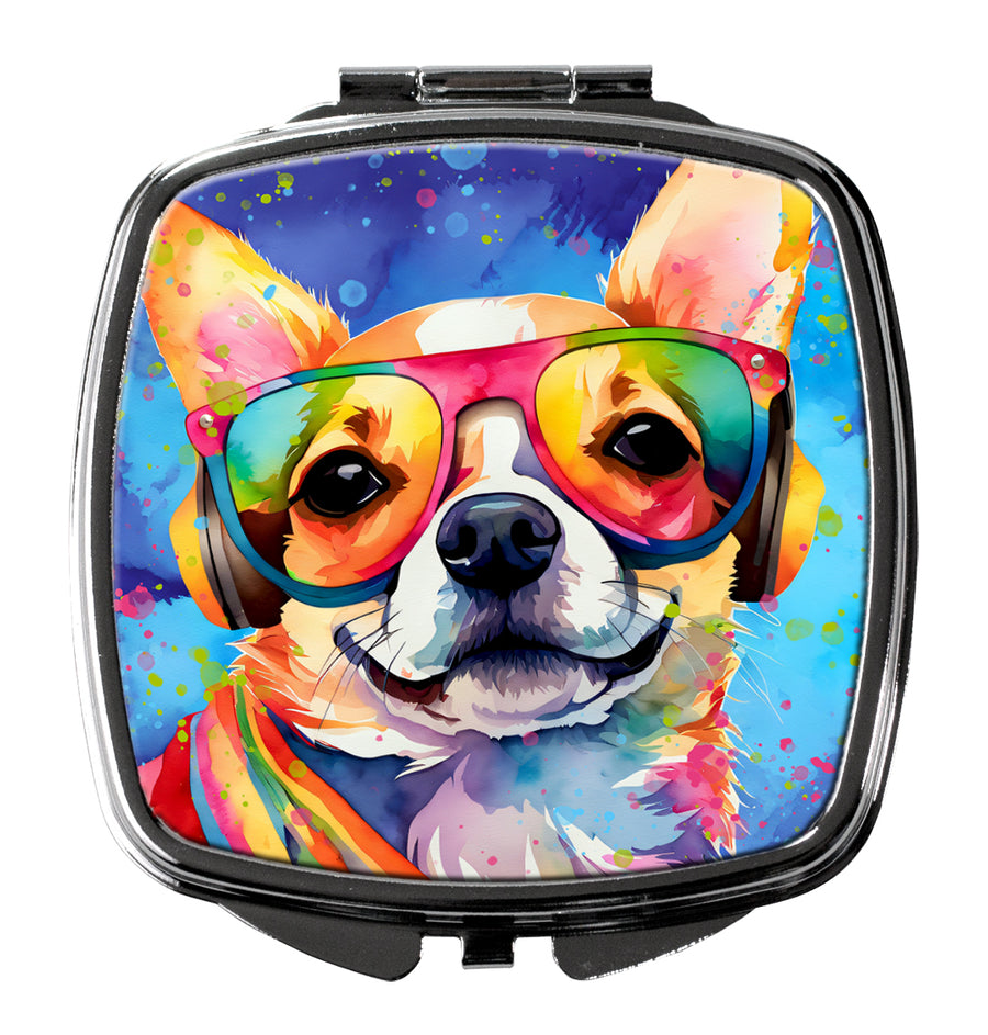 Chihuahua Hippie Dawg Compact Mirror Image 1