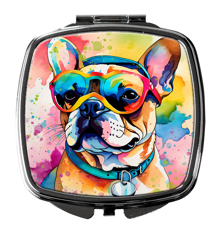 French Bulldog Hippie Dawg Compact Mirror Image 1