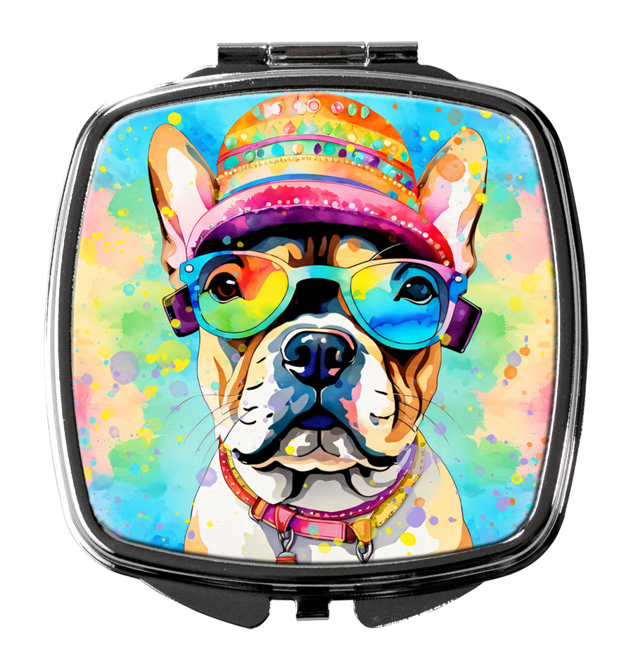 French Bulldog Hippie Dawg Compact Mirror Image 1