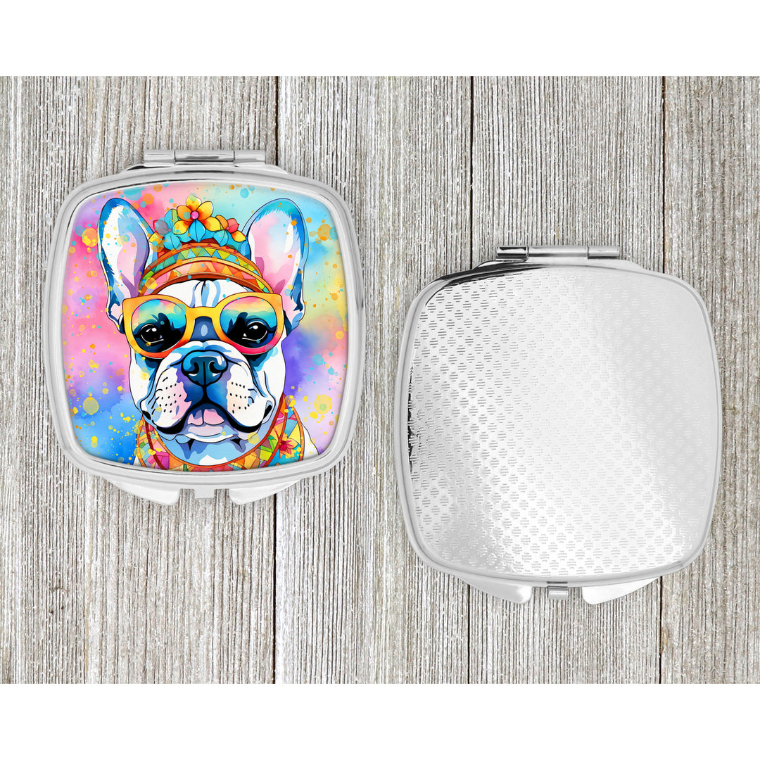 French Bulldog Hippie Dawg Compact Mirror Image 4