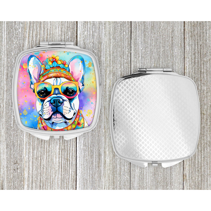 French Bulldog Hippie Dawg Compact Mirror Image 4