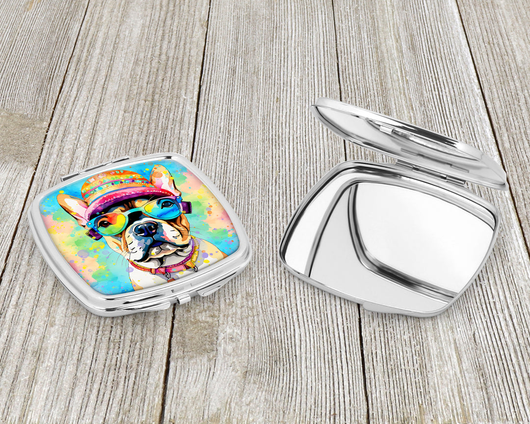 French Bulldog Hippie Dawg Compact Mirror Image 3