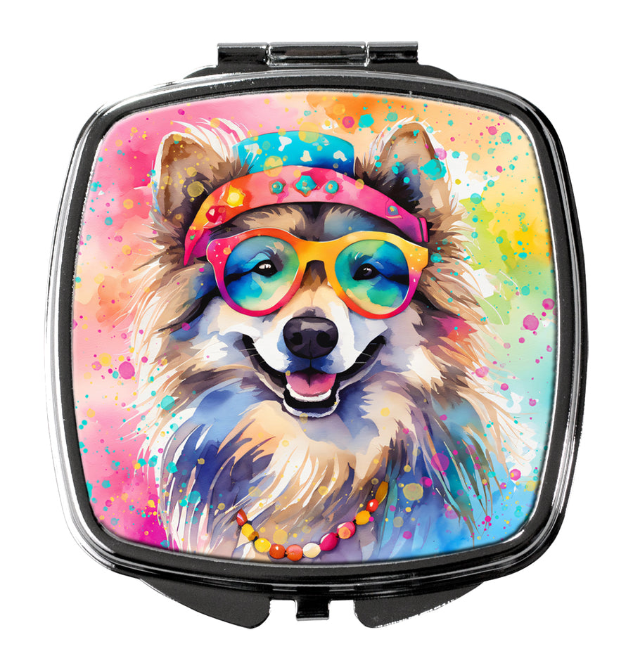 Keeshond Hippie Dawg Compact Mirror Image 1