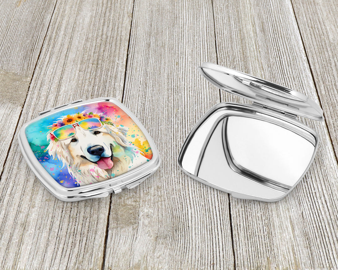 Great Pyrenees Hippie Dawg Compact Mirror Image 3