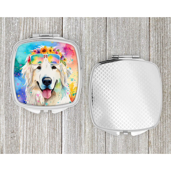 Great Pyrenees Hippie Dawg Compact Mirror Image 4