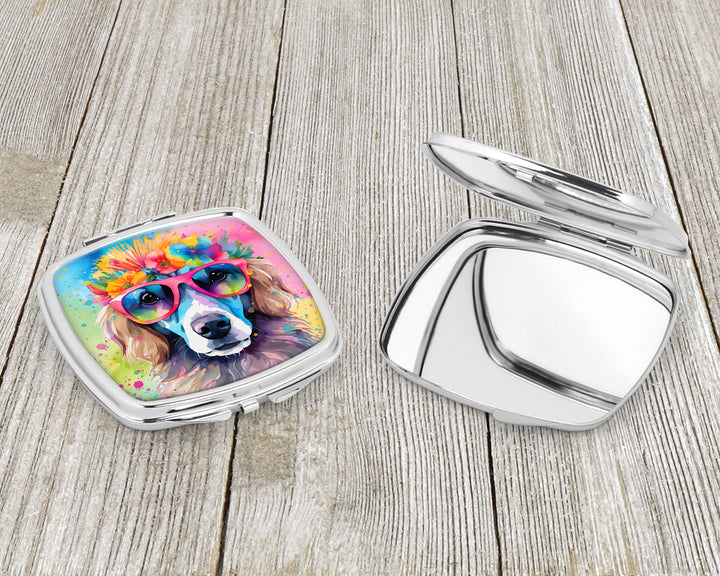 Poodle Hippie Dawg Compact Mirror Image 3