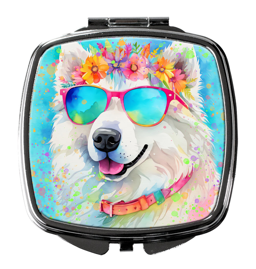 Samoyed Hippie Dawg Compact Mirror Image 1