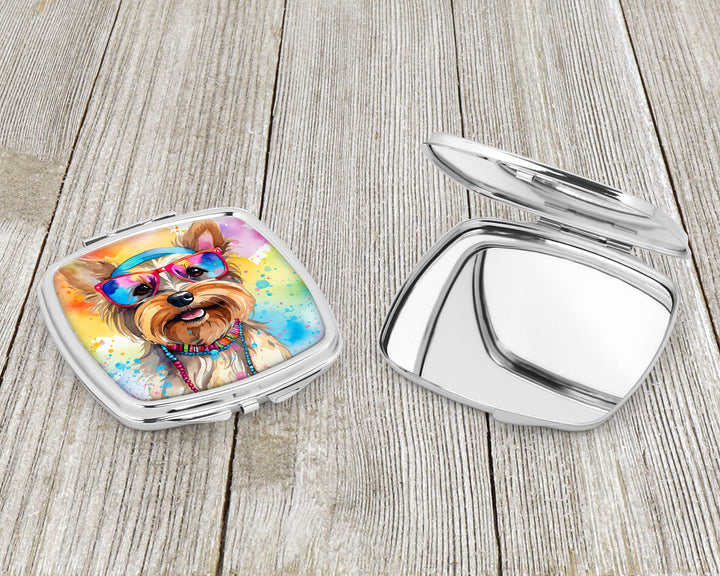 Yorkshire Terrier Hippie Dawg Compact Mirror Image 3