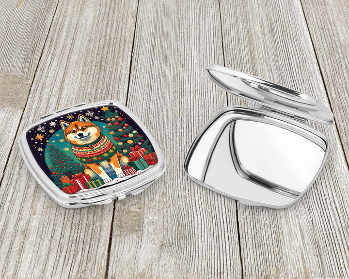 Akita Christmas Compact Mirror Image 3