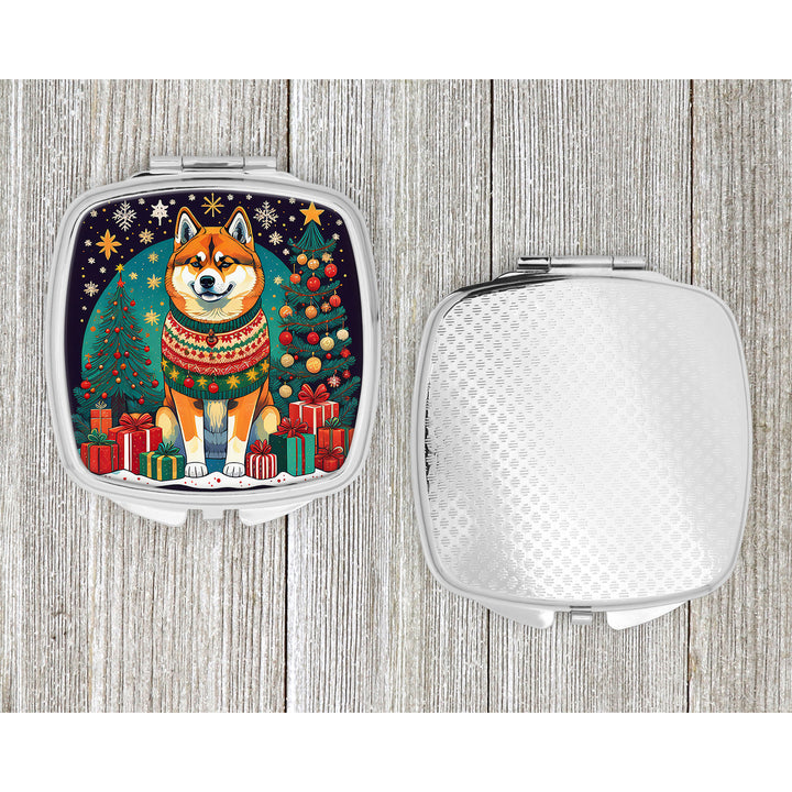 Akita Christmas Compact Mirror Image 4