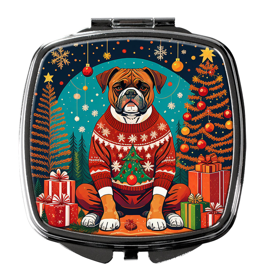 Boxer Christmas Compact Mirror Image 1