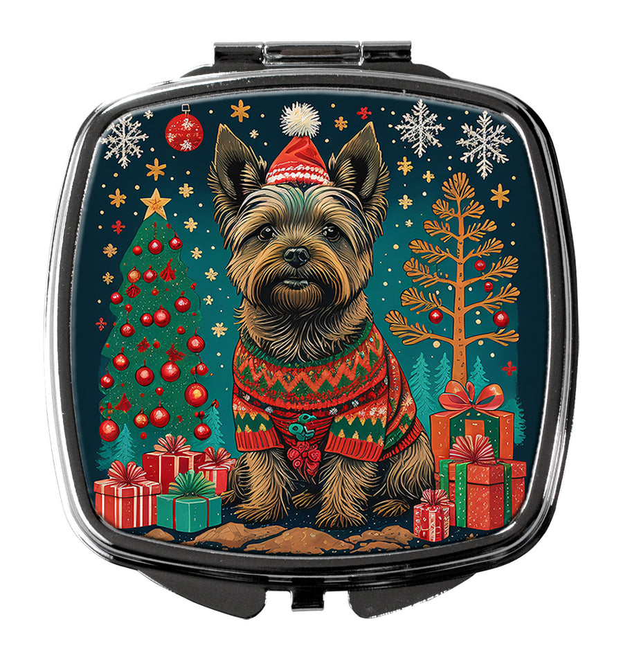 Cairn Terrier Christmas Compact Mirror Image 1