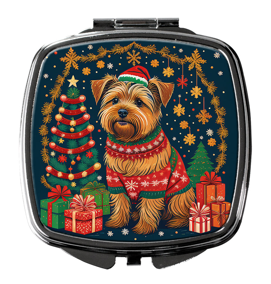Norfolk Terrier Christmas Compact Mirror Image 1