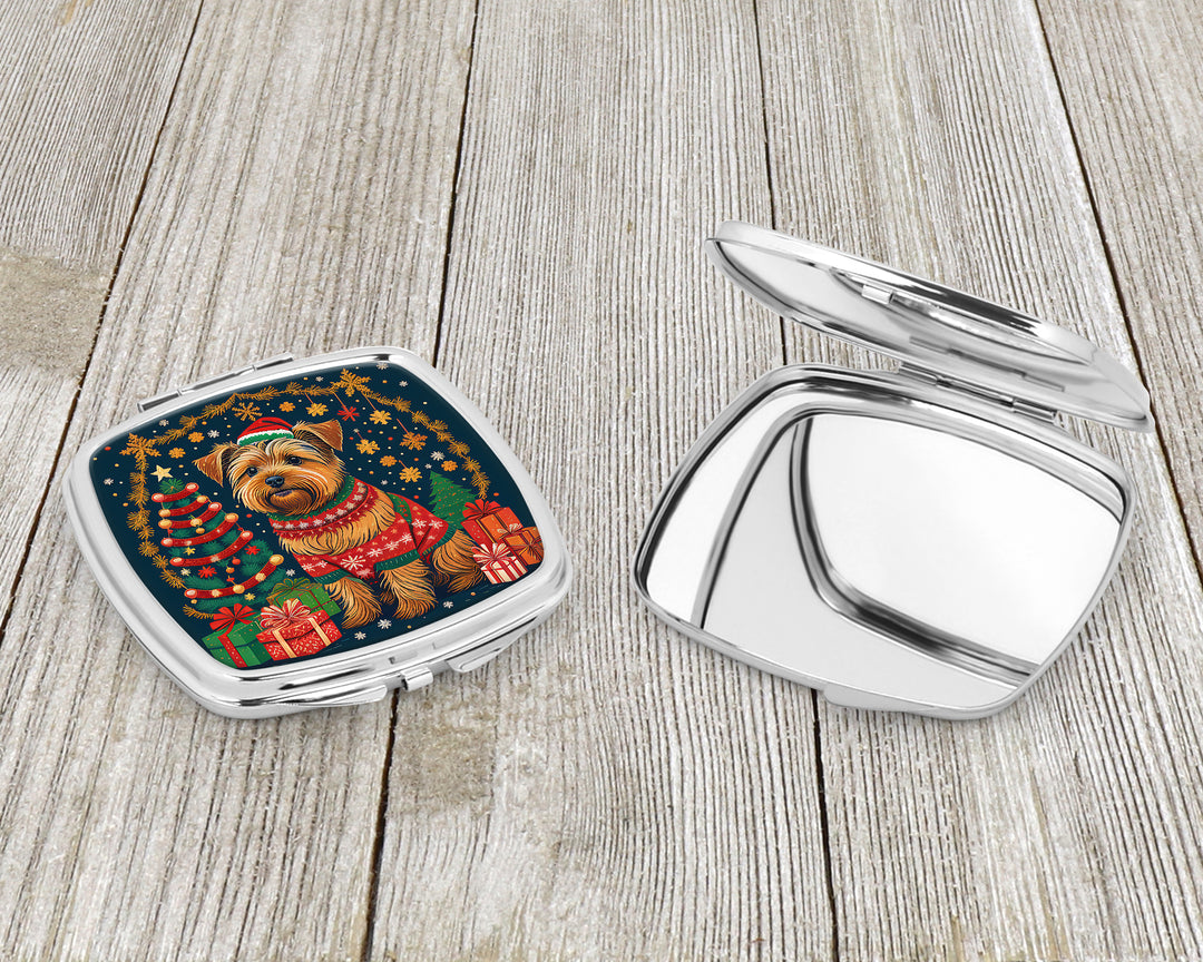 Norfolk Terrier Christmas Compact Mirror Image 3