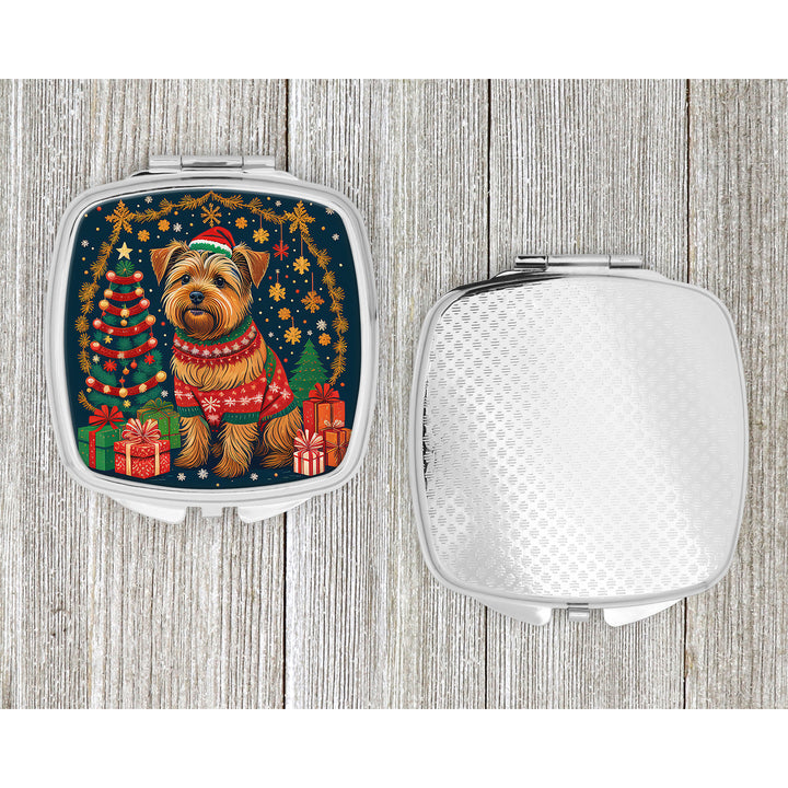 Norfolk Terrier Christmas Compact Mirror Image 4