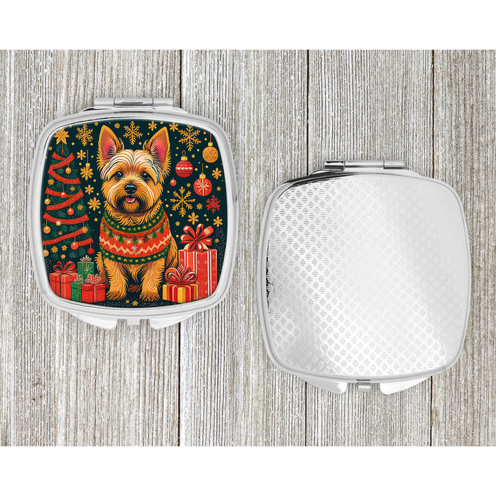 Norwich Terrier Christmas Compact Mirror Image 4