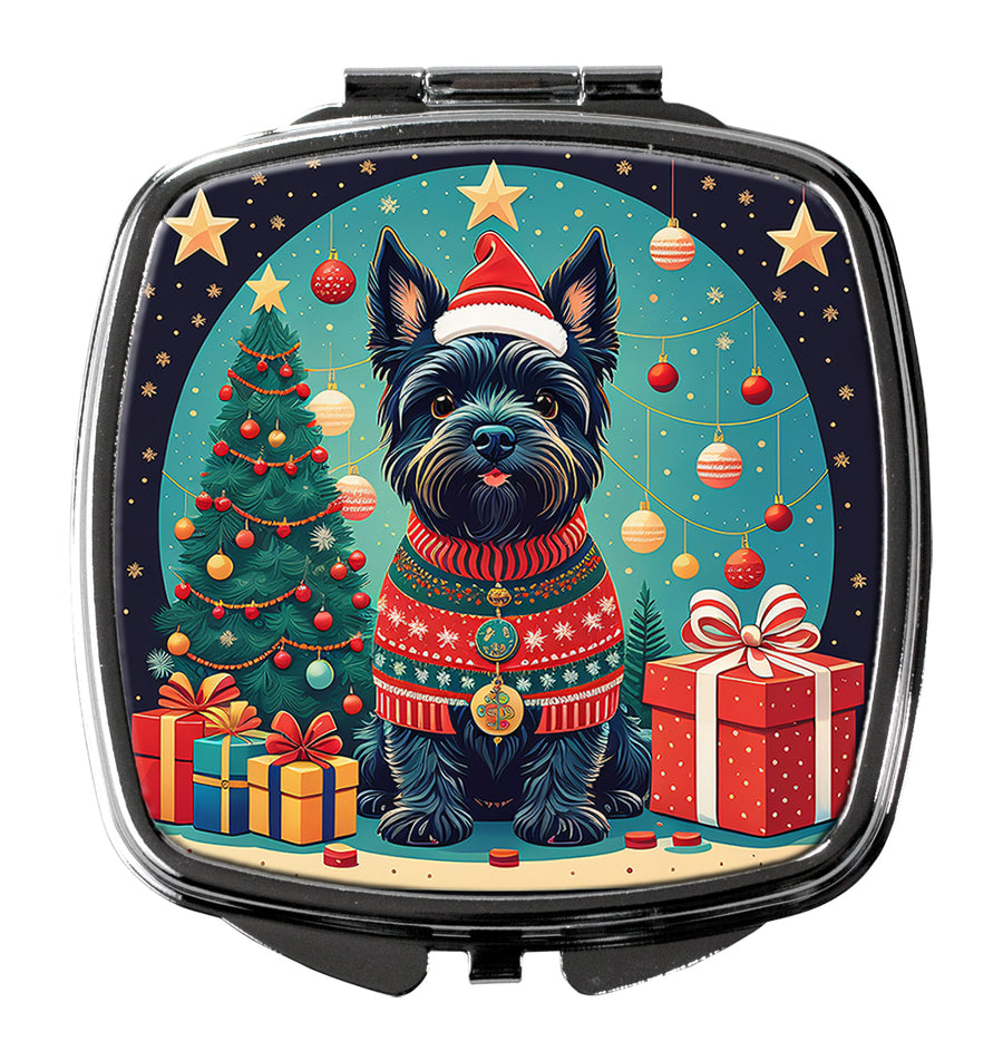Scottish Terrier Christmas Compact Mirror Image 1