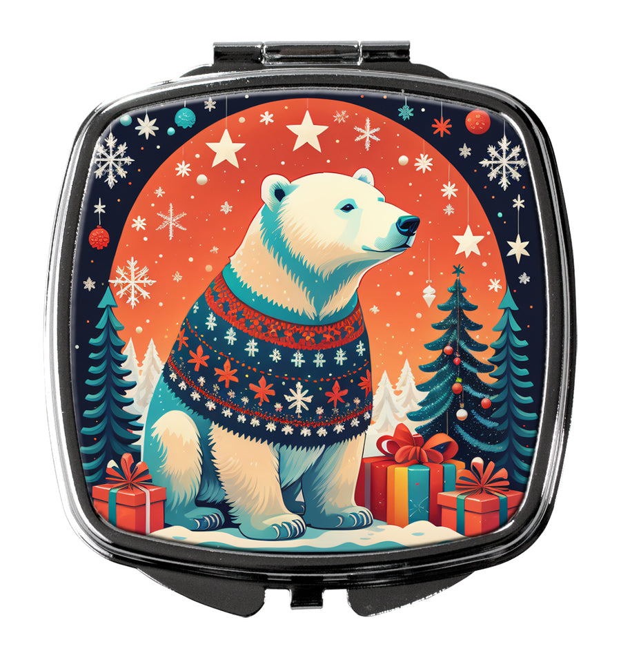 Polar Bear Christmas Compact Mirror Image 1