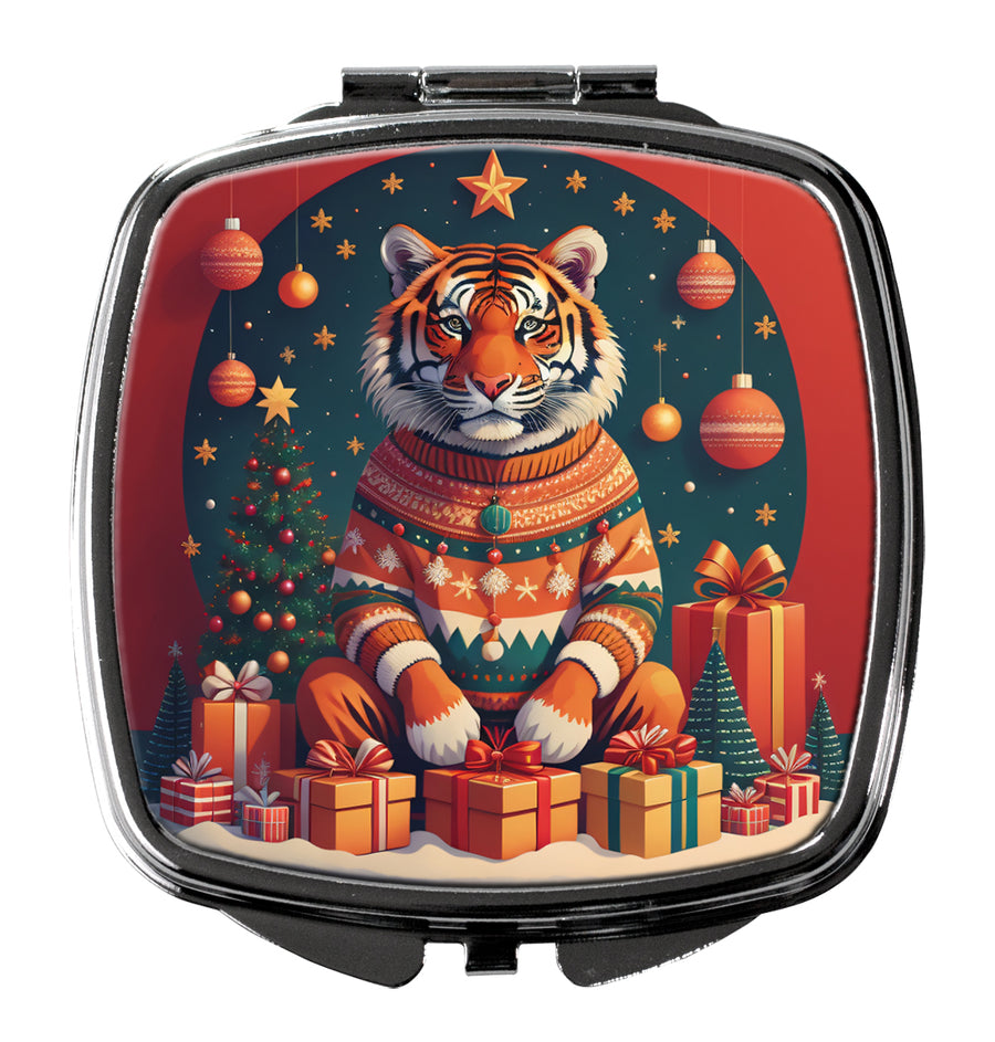 Tiger Christmas Compact Mirror Image 1