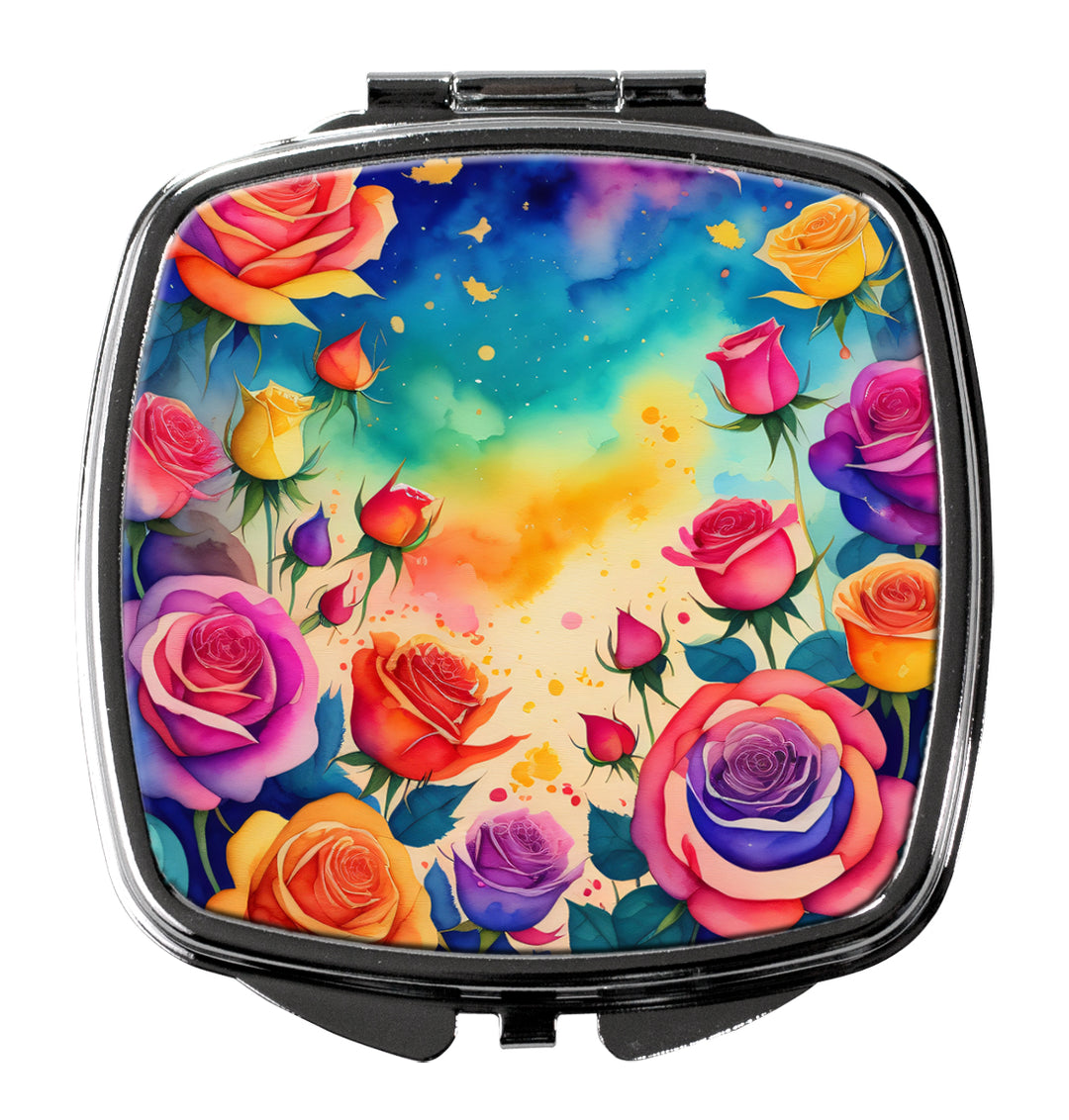 Colorful Roses Compact Mirror Image 1