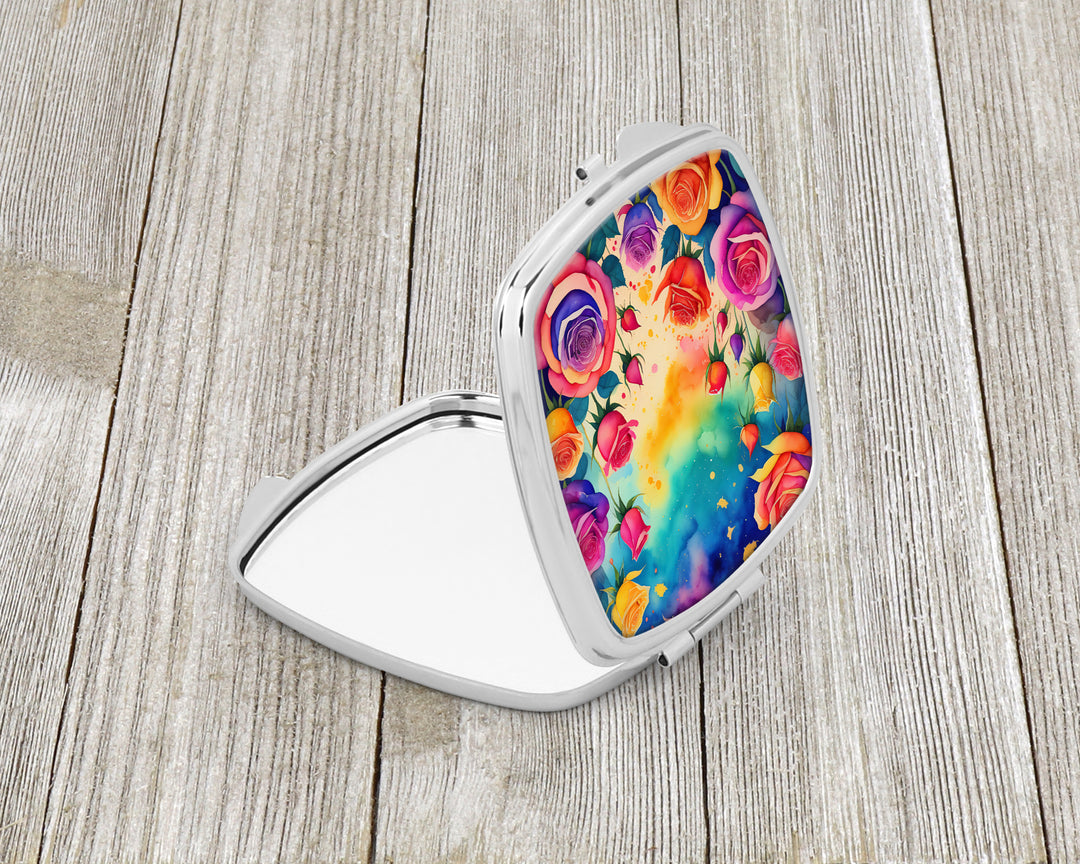 Colorful Roses Compact Mirror Image 2