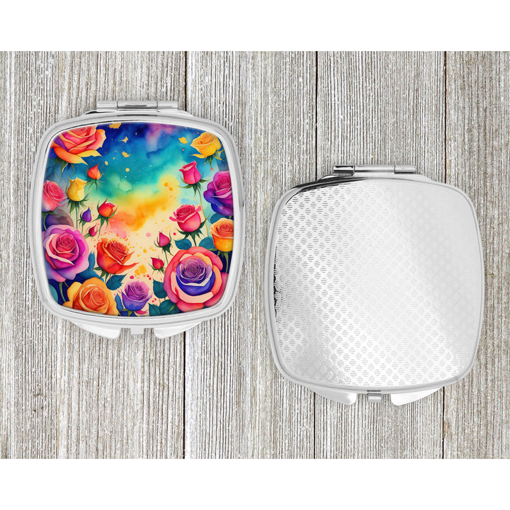 Colorful Roses Compact Mirror Image 4