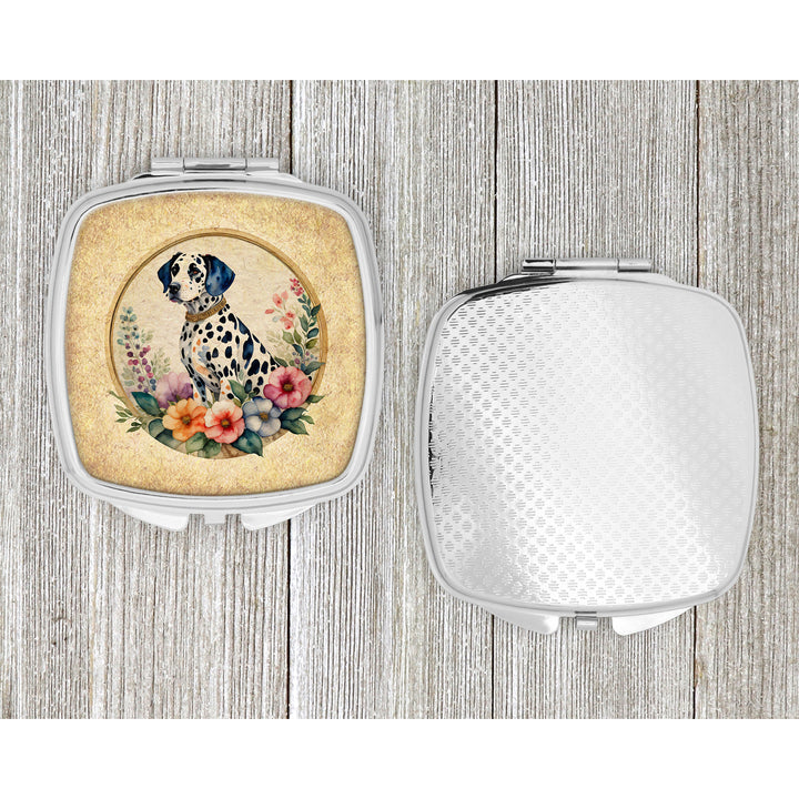 Dalmatian and Flowers Compact Mirror Image 4