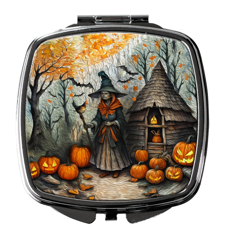 Slavic Witch Spooky Halloween Compact Mirror Image 1