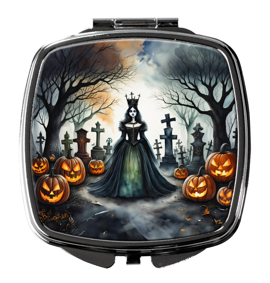 Evil Queen Spooky Halloween Compact Mirror Image 1