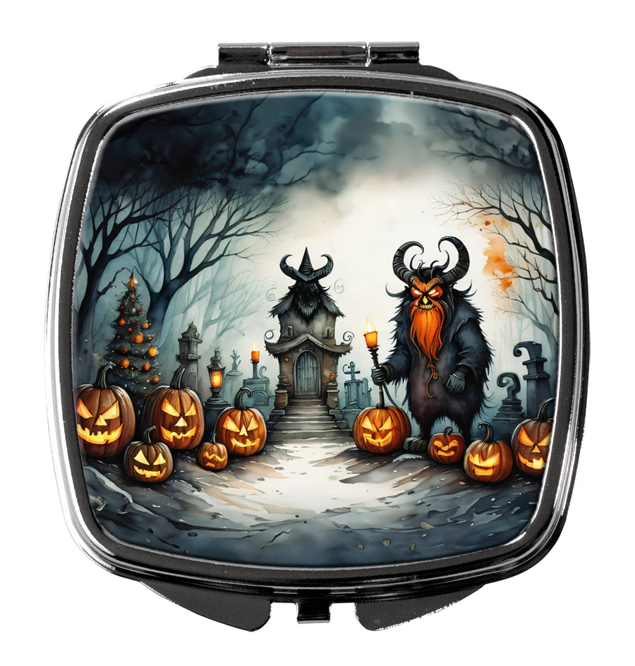 Krampus The Christmas Demon Spooky Halloween Compact Mirror Image 1