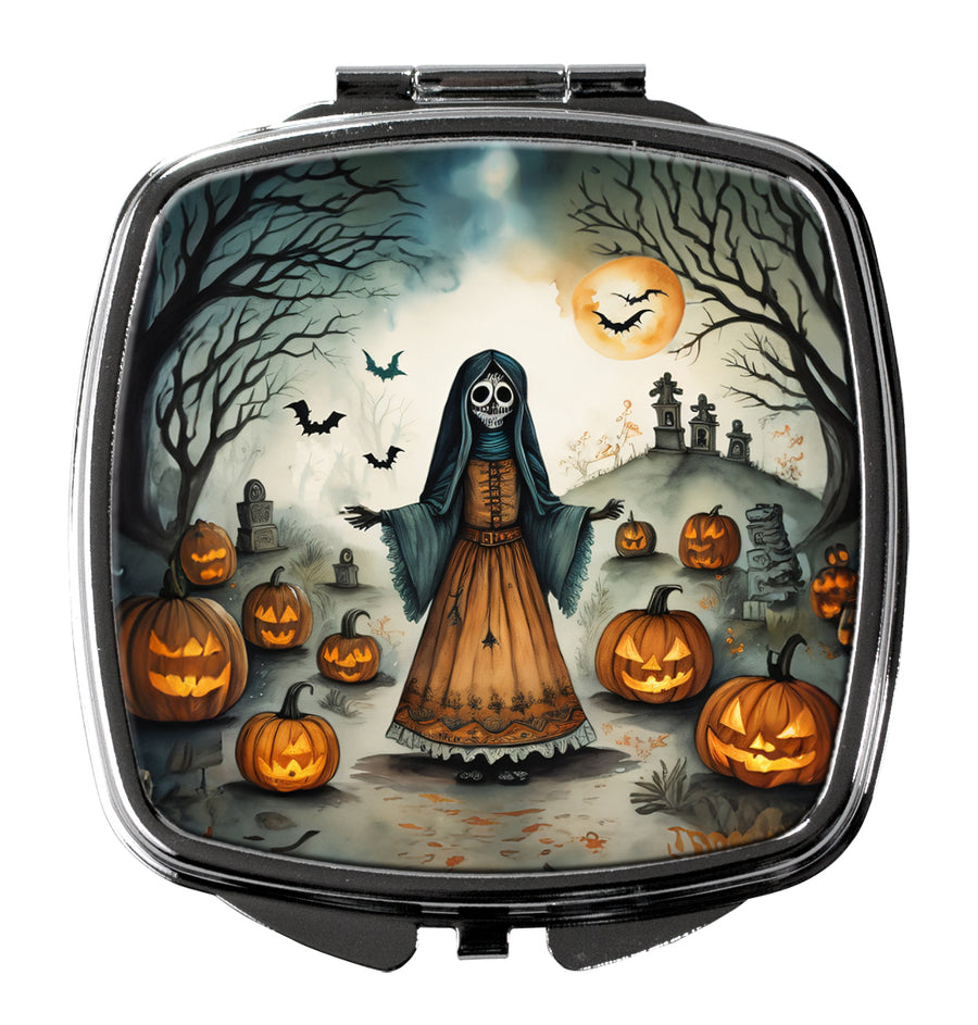 La Llorona Skeleton Spooky Halloween Compact Mirror Image 1