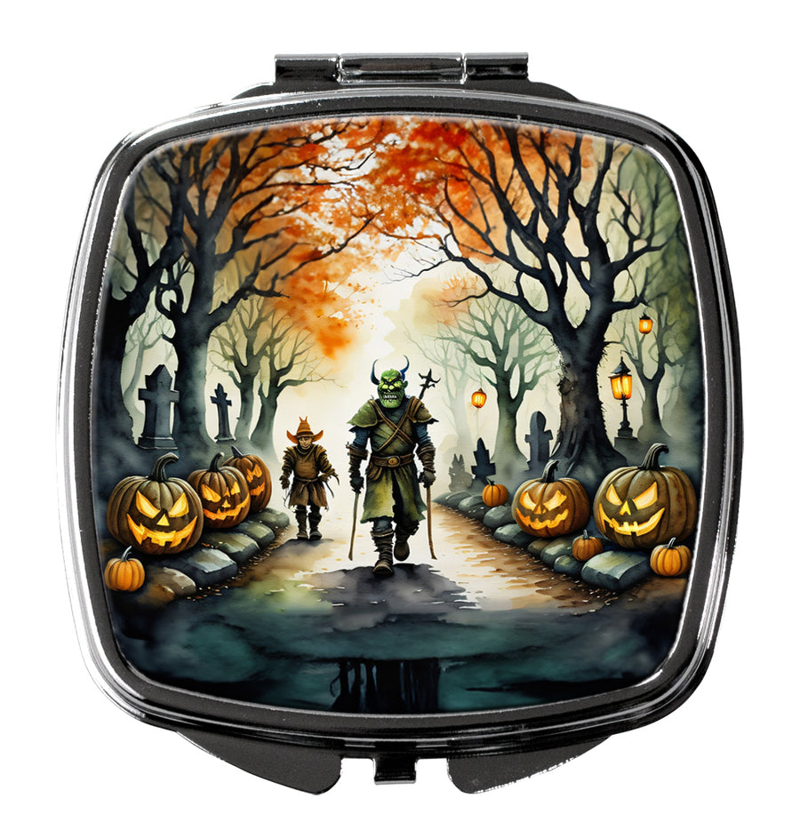 Orcs Spooky Halloween Compact Mirror Image 1