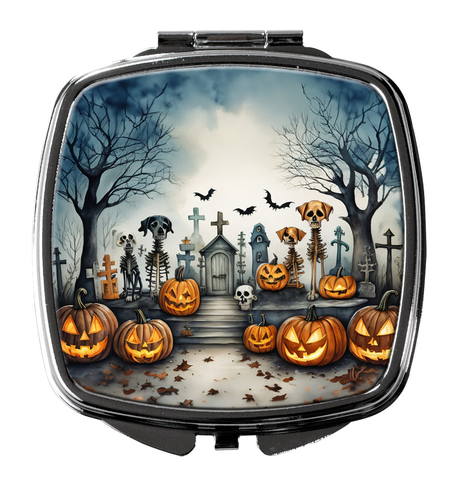 Pet Cemetery Spooky Halloween Compact Mirror Image 1