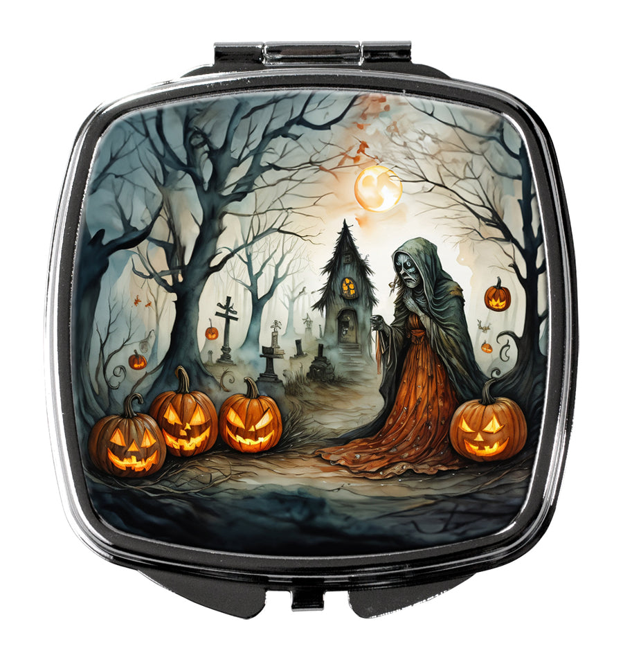 The Weeping Woman Spooky Halloween Compact Mirror Image 1