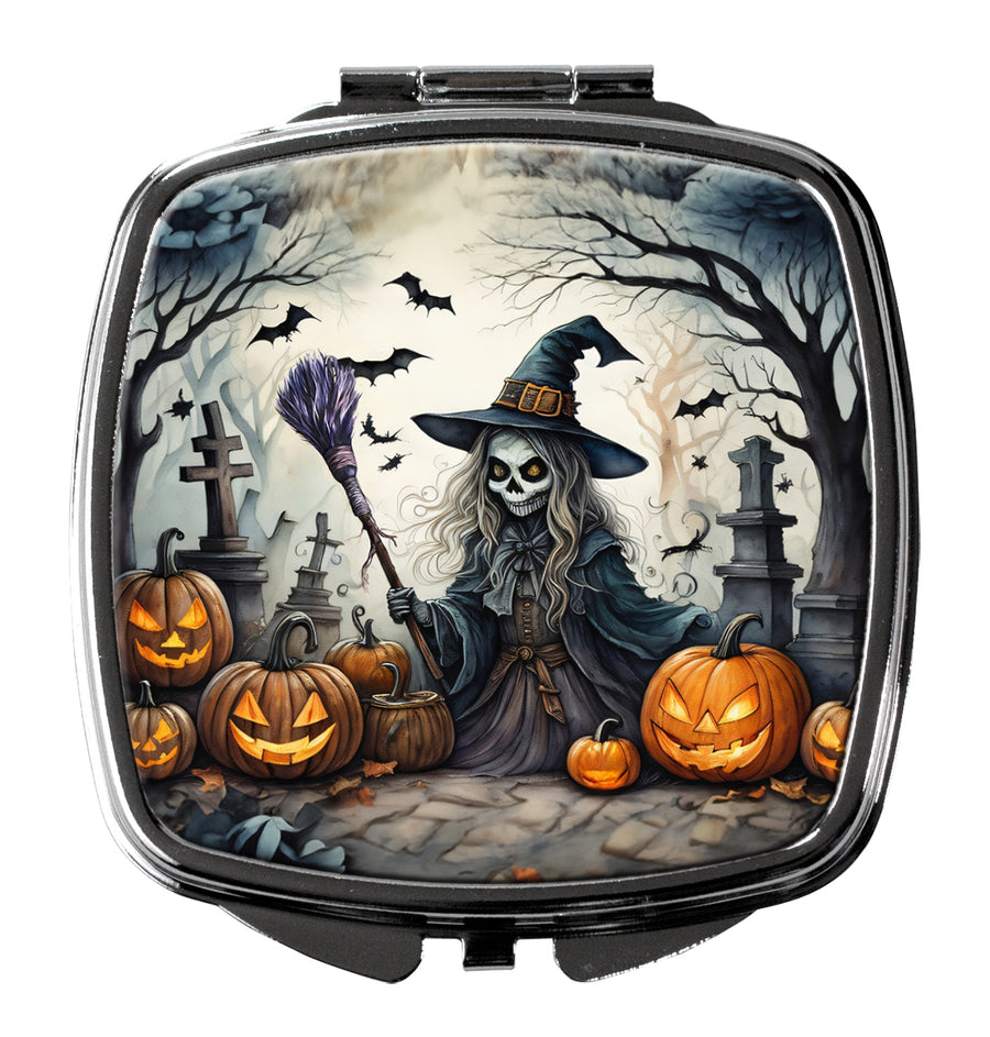 Witch Spooky Halloween Compact Mirror Image 1