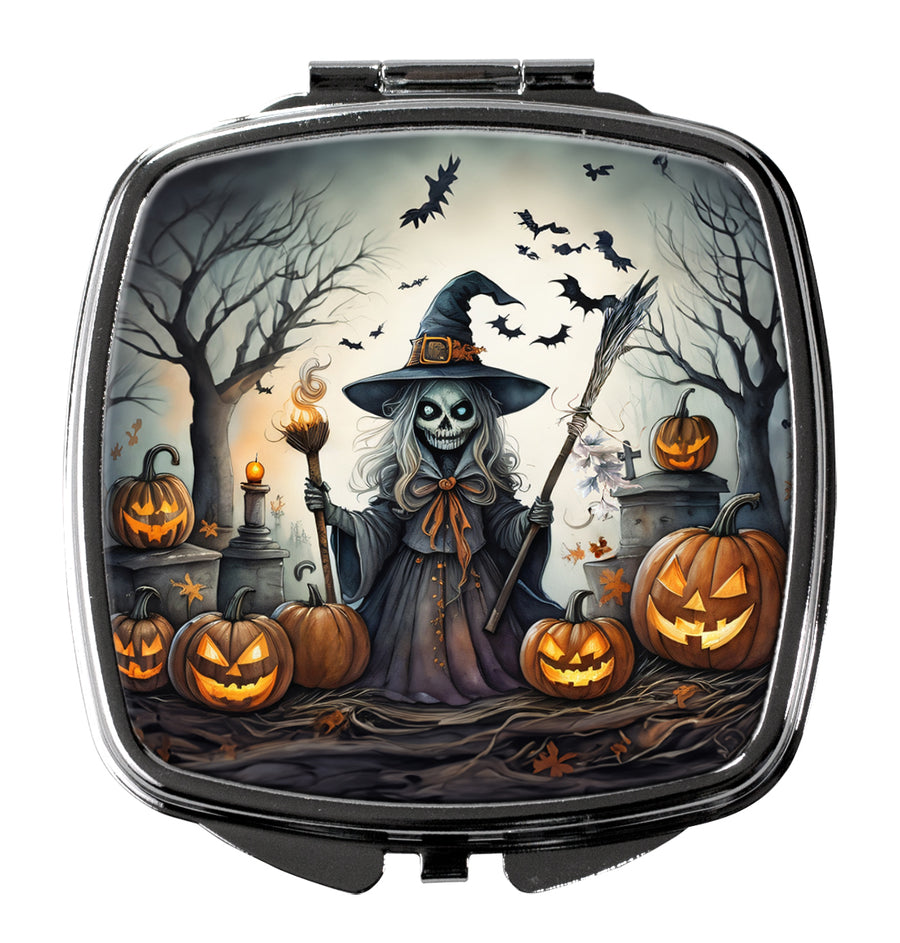 Witch Spooky Halloween Compact Mirror Image 1