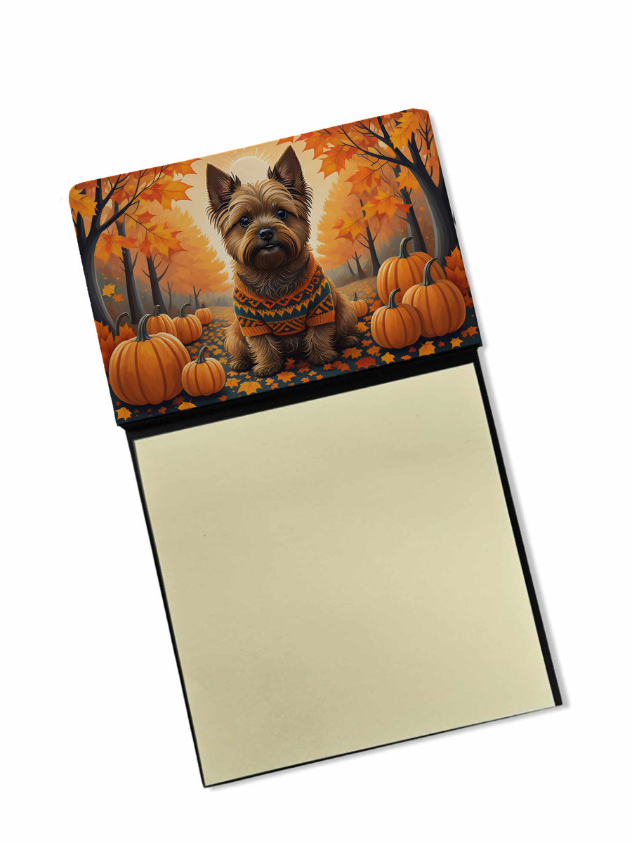 Cairn Terrier Fall Sticky Note Holder Image 1
