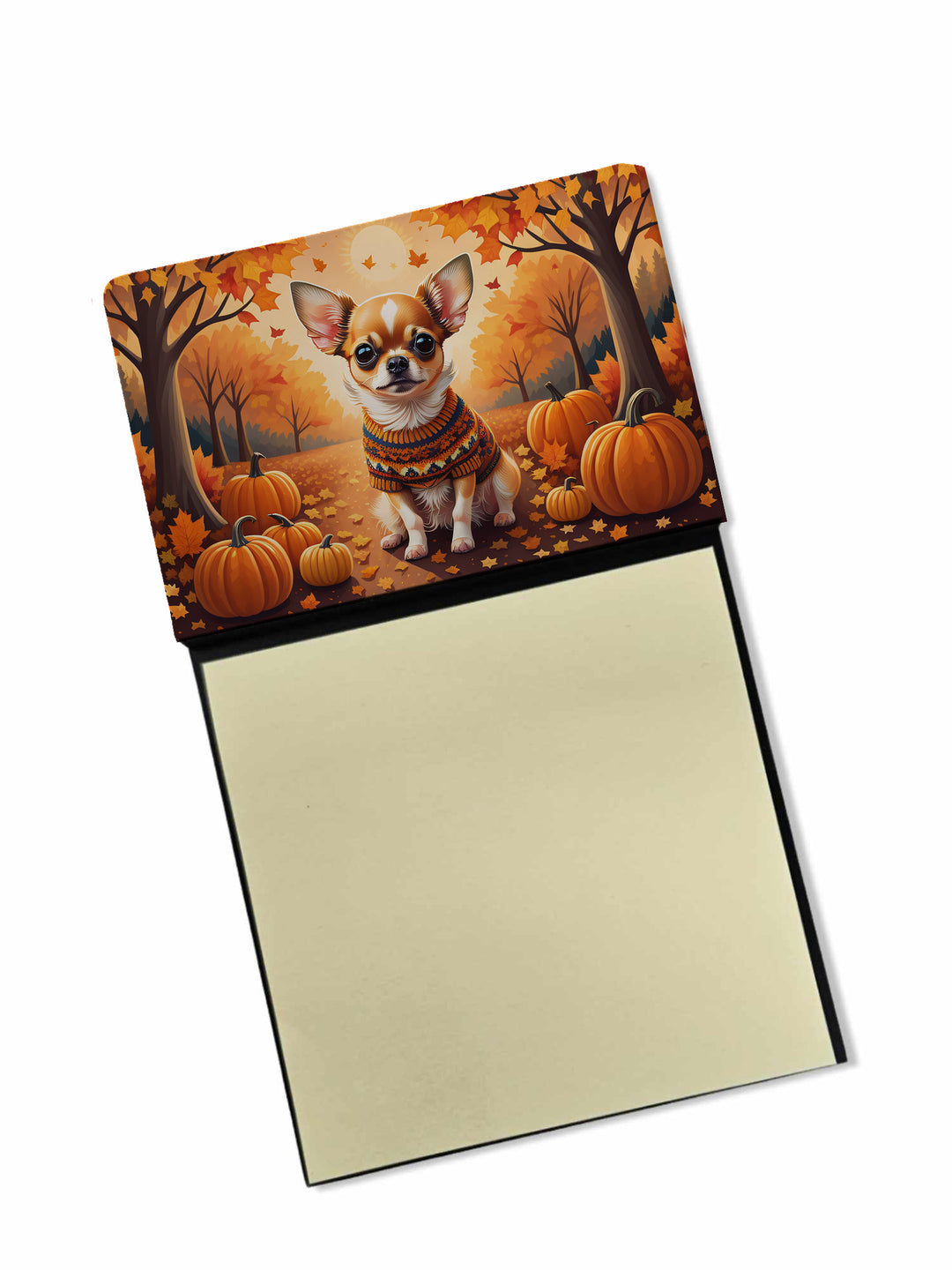 Chihuahua Fall Sticky Note Holder Image 1