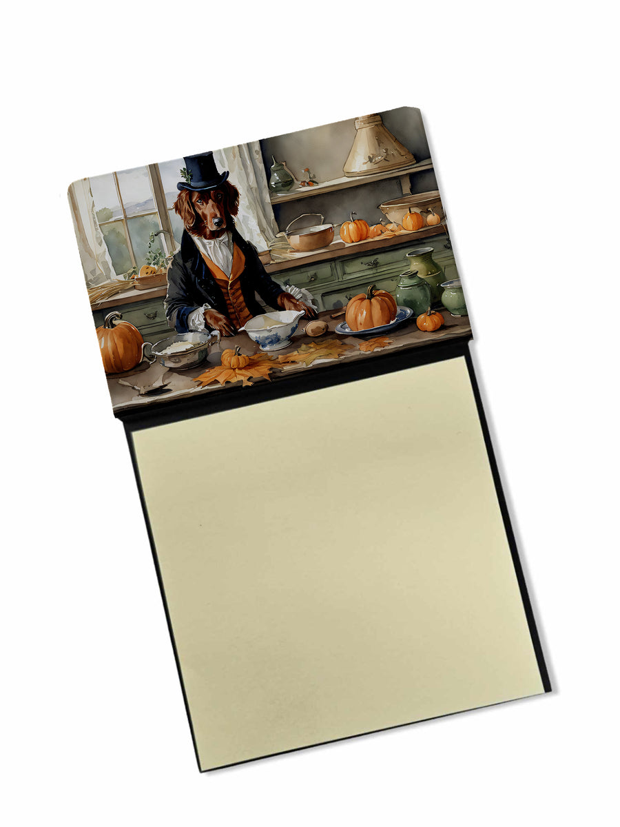 Irish Setter Fall Kitchen Pumpkins Sticky Note Holder Image 1
