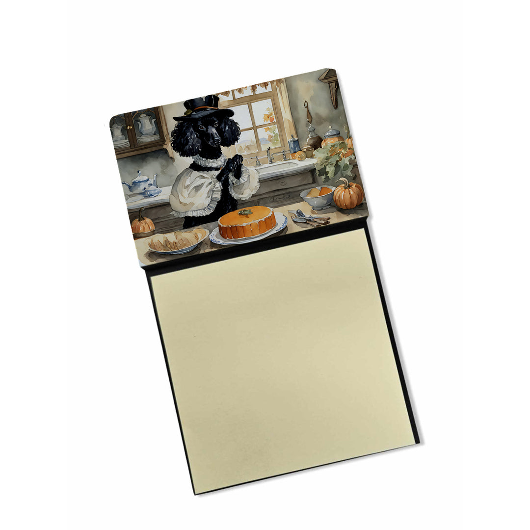 Poodle Fall Kitchen Pumpkins Sticky Note Holder Image 1