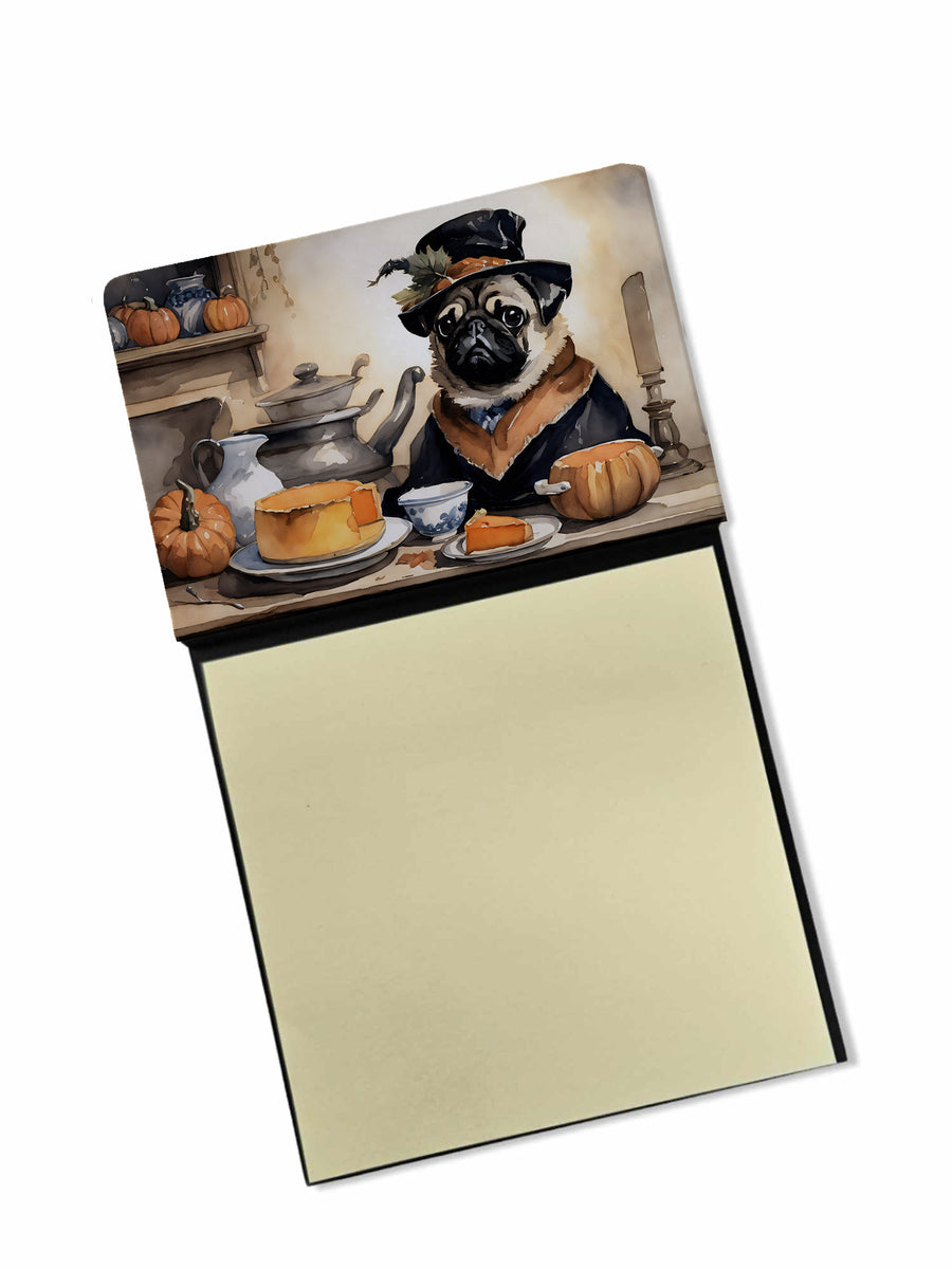 Pug Fall Kitchen Pumpkins Sticky Note Holder Image 1