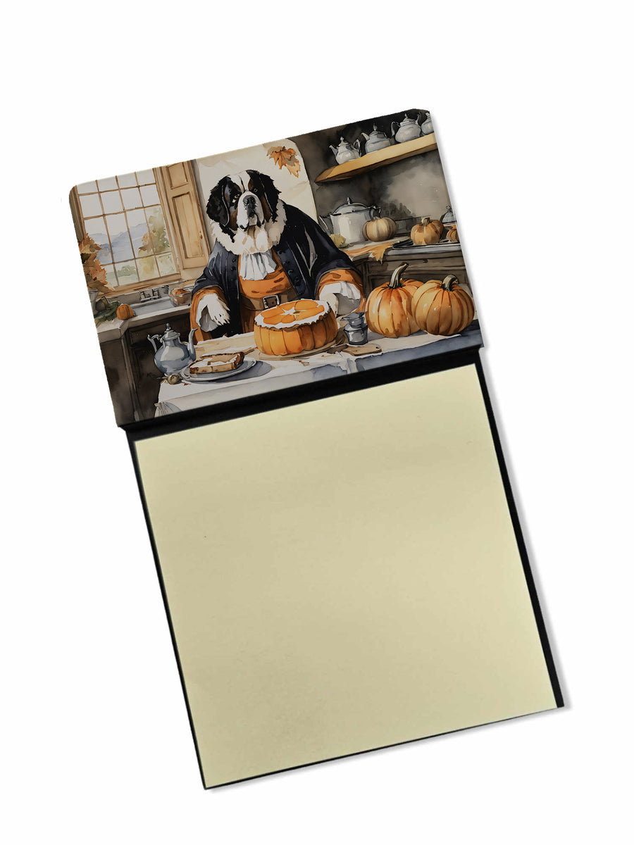 Saint Bernard Fall Kitchen Pumpkins Sticky Note Holder Image 1