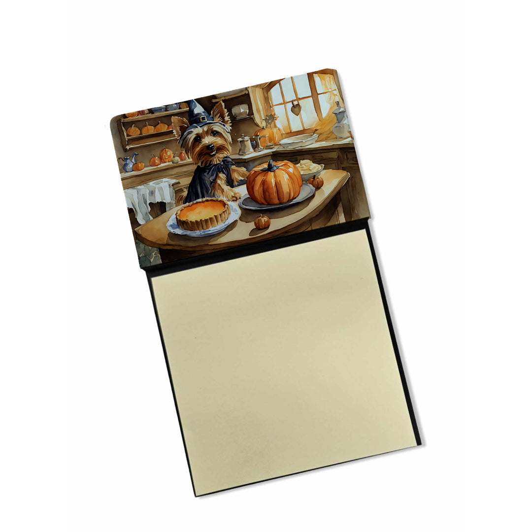 Silky Terrier Fall Kitchen Pumpkins Sticky Note Holder Image 1