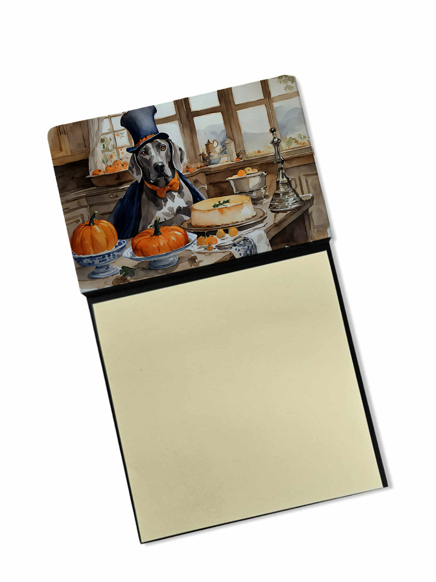 Weimaraner Fall Kitchen Pumpkins Sticky Note Holder Image 1