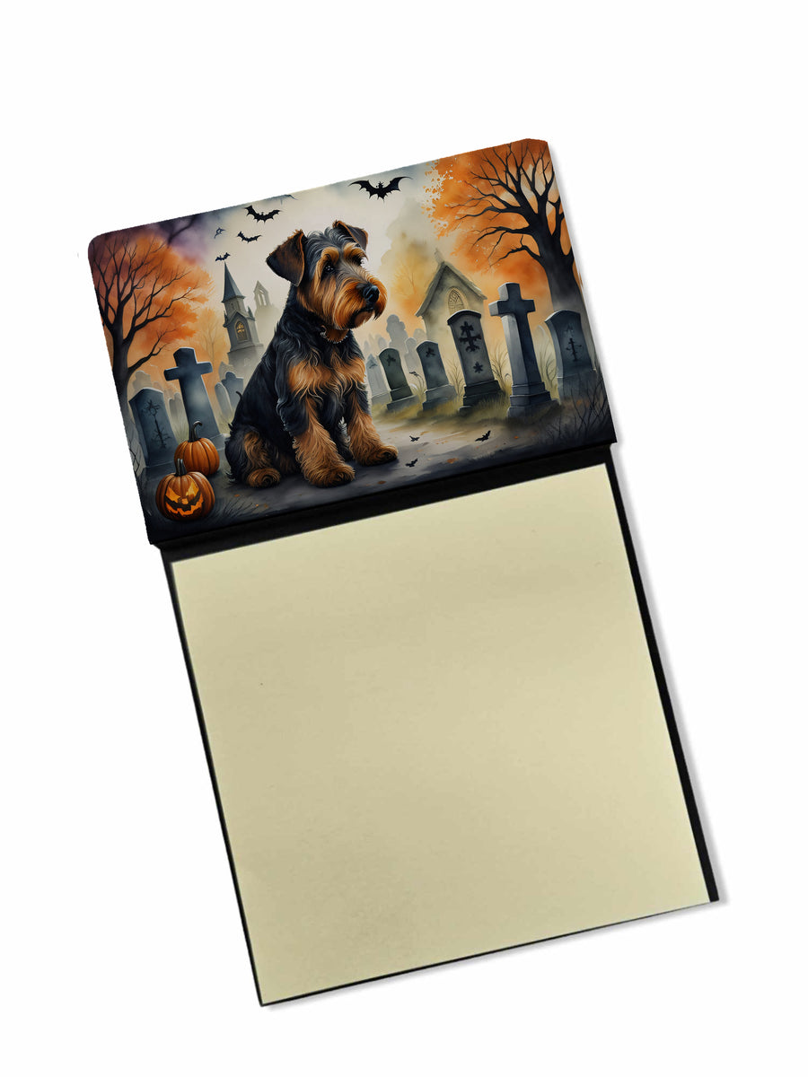 Airedale Terrier Spooky Halloween Sticky Note Holder Image 1