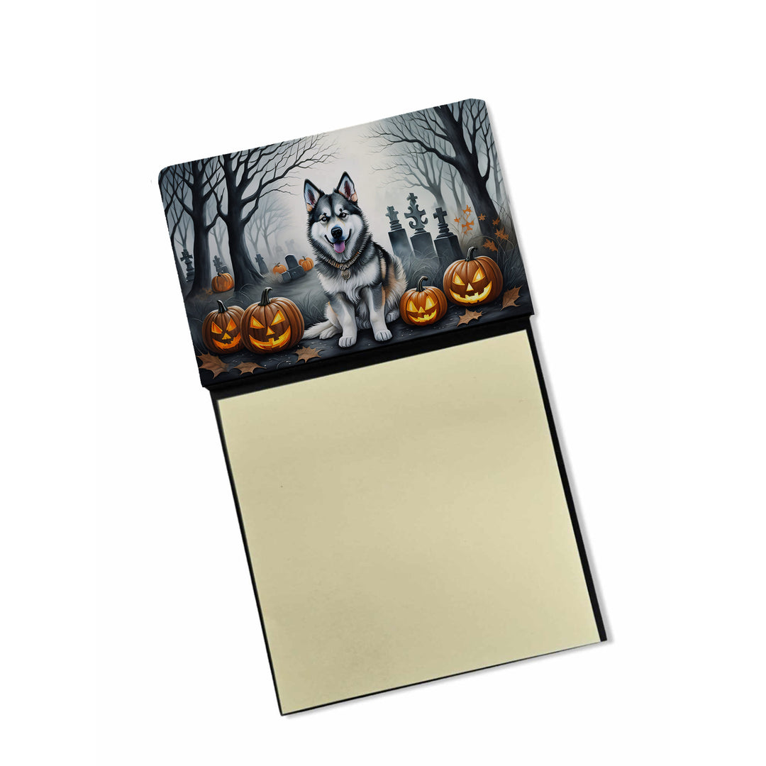 Alaskan Malamute Spooky Halloween Sticky Note Holder Image 1