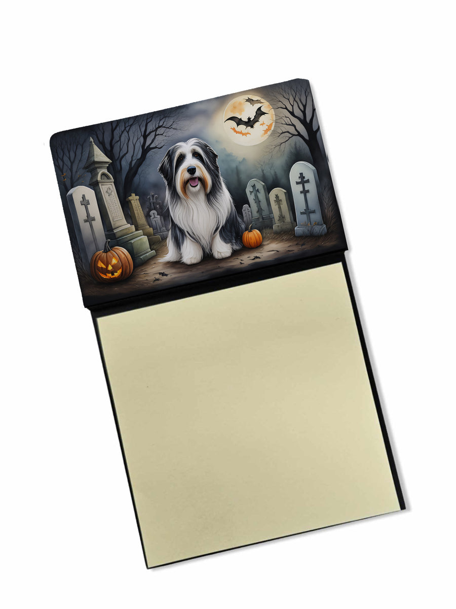Bearded Collie Spooky Halloween Sticky Note Holder Image 1