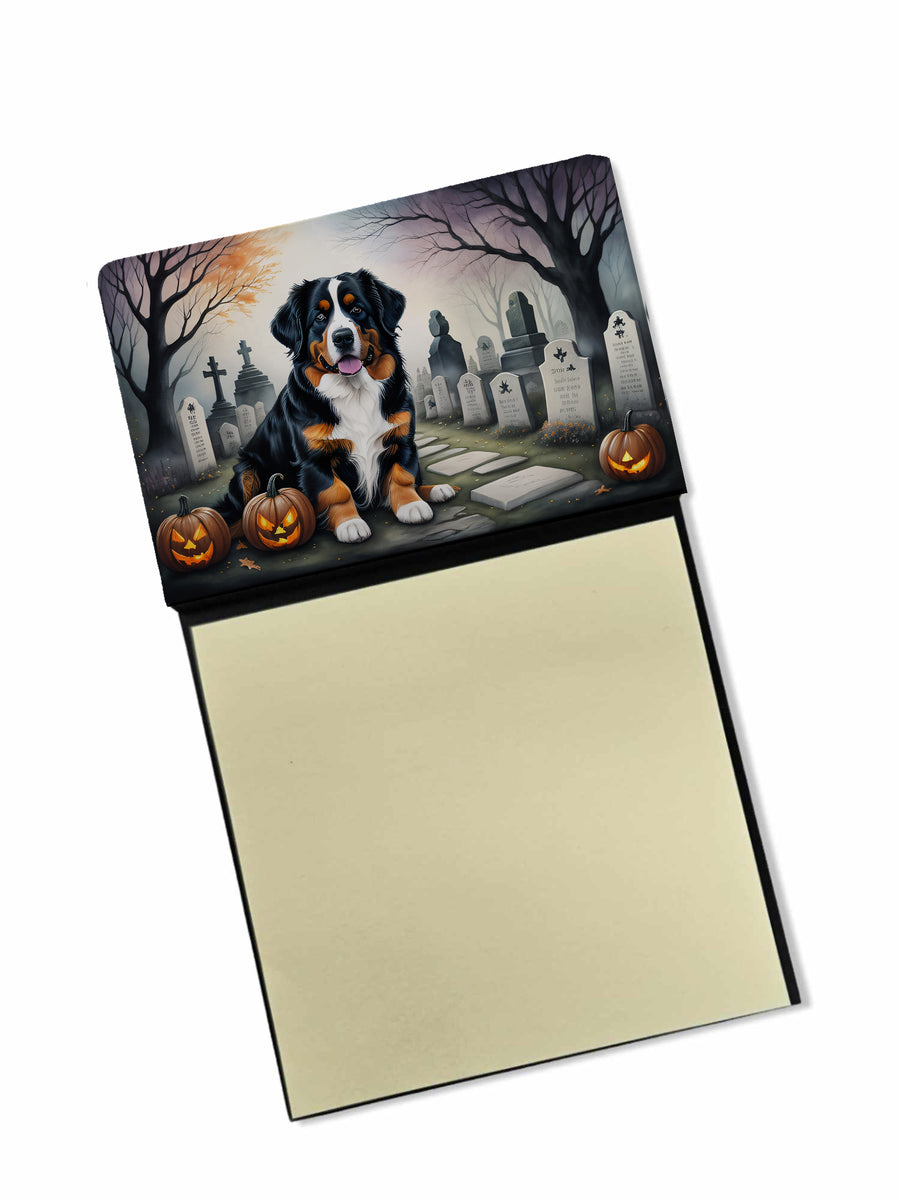 Bernese Mountain Dog Spooky Halloween Sticky Note Holder Image 1